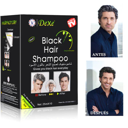 Shampoo Negro Dexe x10: ¡Cubre Canas y Renueva Tu Look